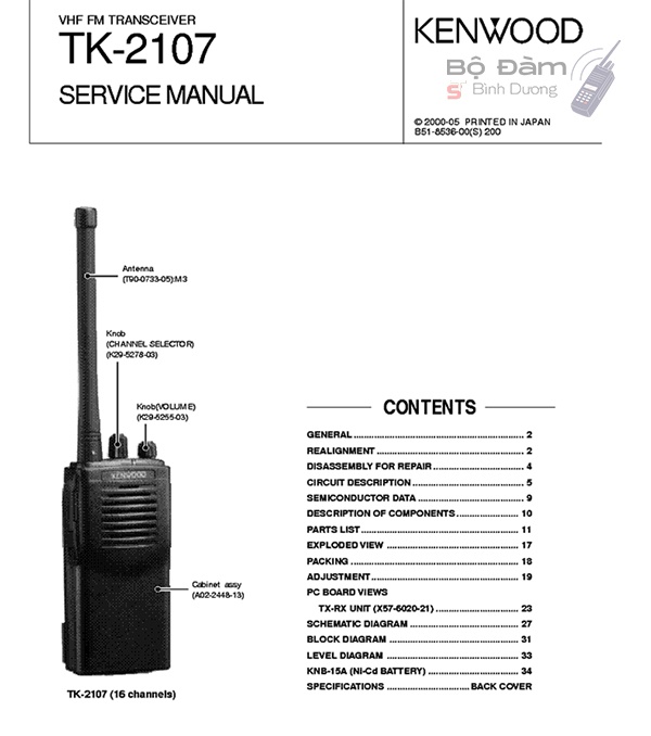 bo dam kenwood tk 2107